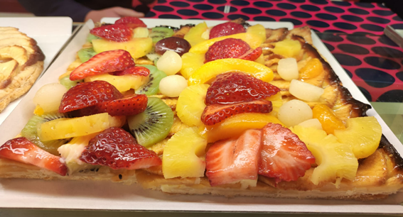 plancha de fruta natural